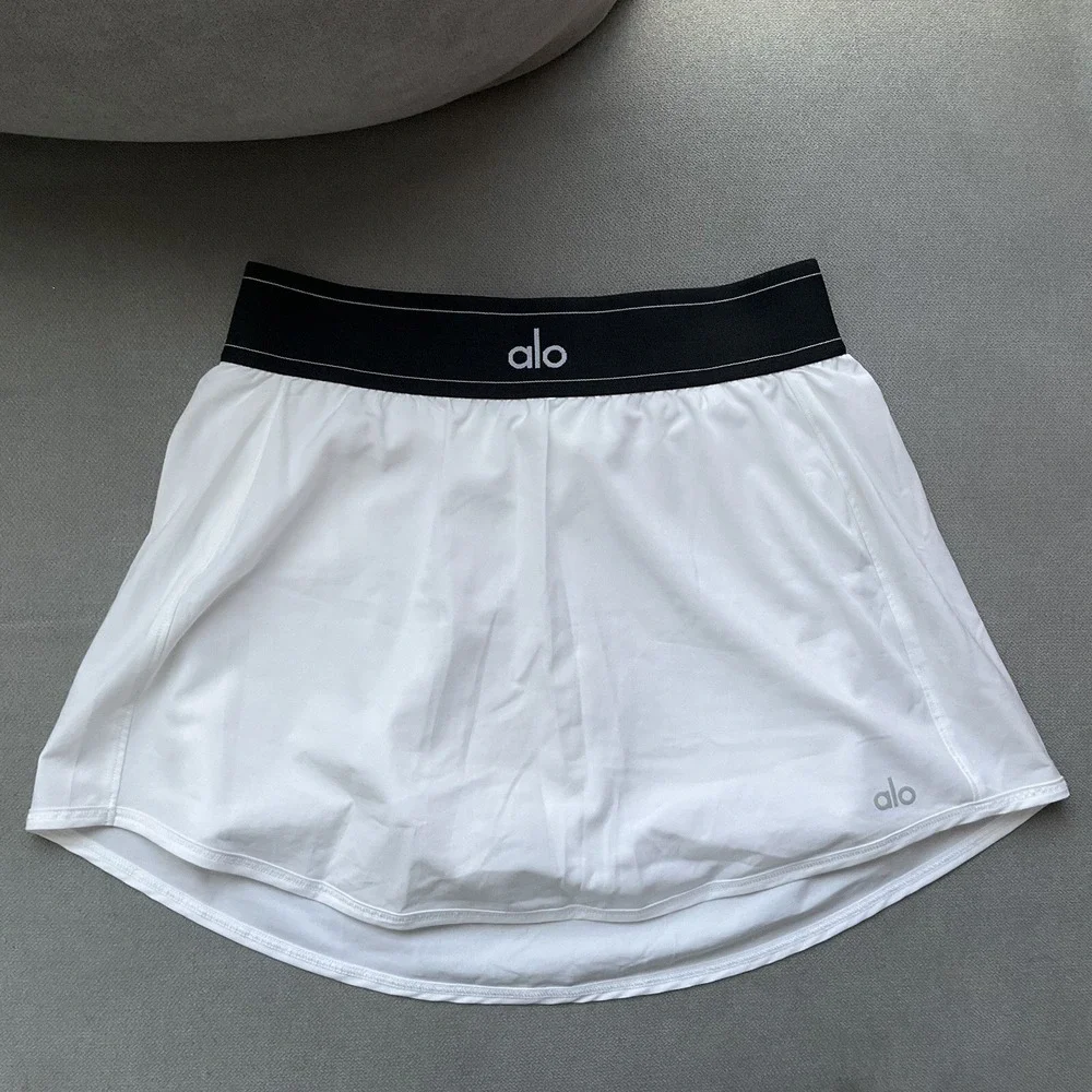 Alo Match Point Tennis Skirt White XS